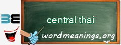 WordMeaning blackboard for central thai
